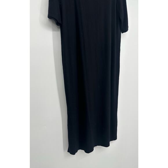 Eileen Fisher Viscose Jersey Crew Neck Dress - Picture 2 of 8